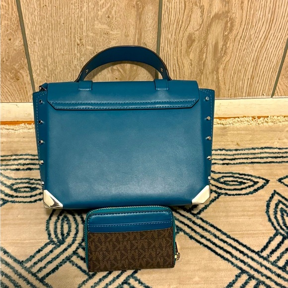 Michael Kors Medium TH Manhattan School Satchel Bag & Card Case Wallet - Picture 8 of 11